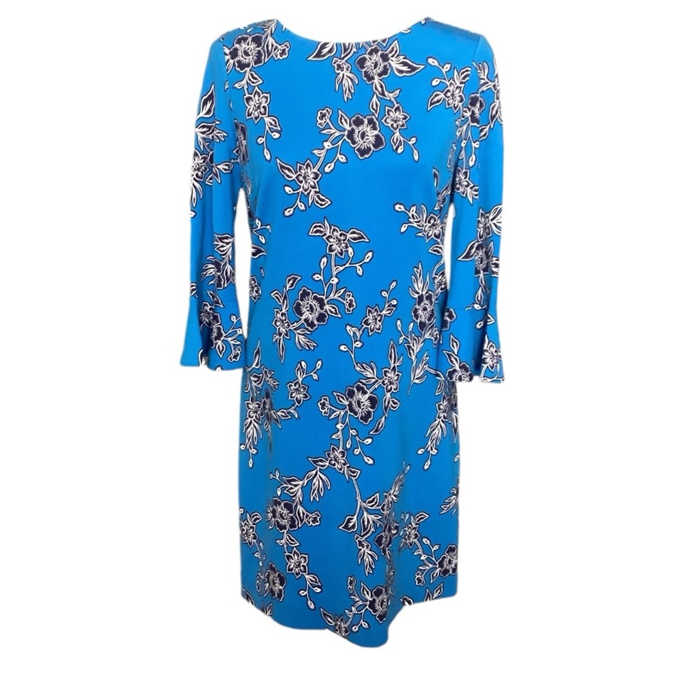Draper James Blue Bell Sleeves Floral Dress